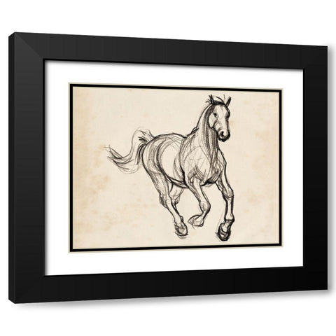Gestural Apaloosa II Black Modern Wood Framed Art Print with Double Matting by Parker, Jennifer Paxton