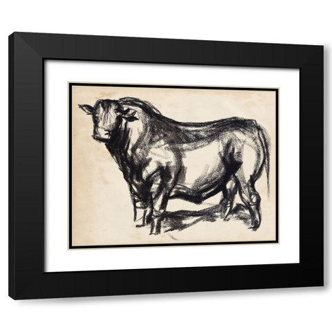 Black Angus II Black Modern Wood Framed Art Print with Double Matting by Parker, Jennifer Paxton