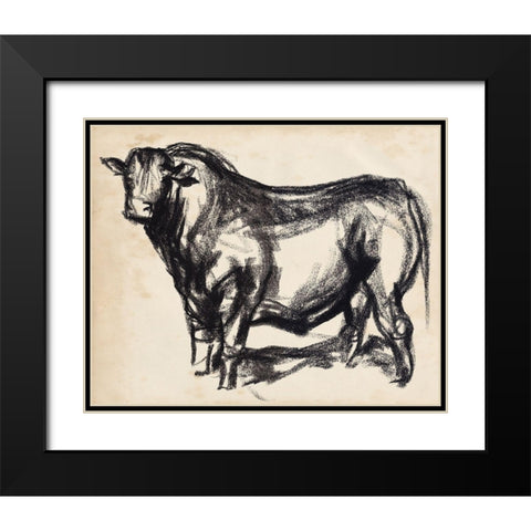 Black Angus II Black Modern Wood Framed Art Print with Double Matting by Parker, Jennifer Paxton