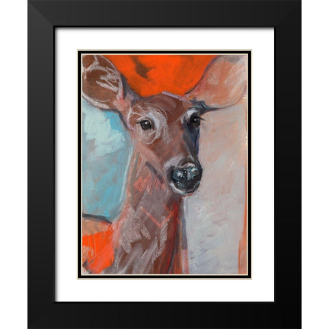 Doe Eyes I Black Modern Wood Framed Art Print with Double Matting by Parker, Jennifer Paxton