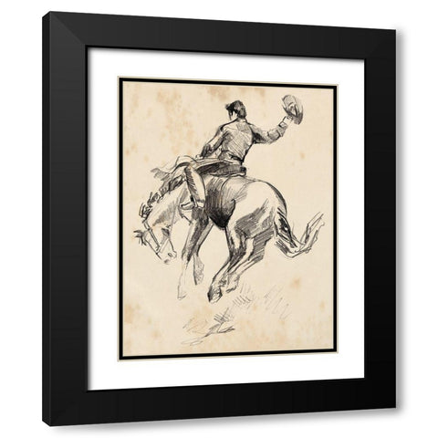 King of the Rodeo II Black Modern Wood Framed Art Print with Double Matting by Parker, Jennifer Paxton