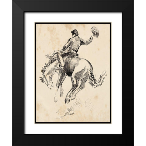 King of the Rodeo II Black Modern Wood Framed Art Print with Double Matting by Parker, Jennifer Paxton