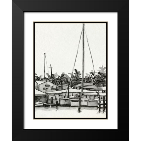 Neutral Tropics III Black Modern Wood Framed Art Print with Double Matting by Caroline, Emma