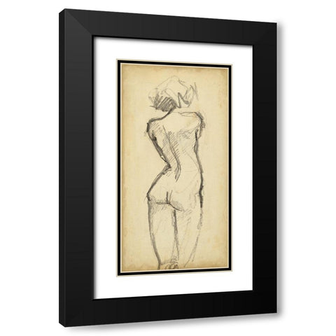 Full Figure Lines I Black Modern Wood Framed Art Print with Double Matting by Parker, Jennifer Paxton