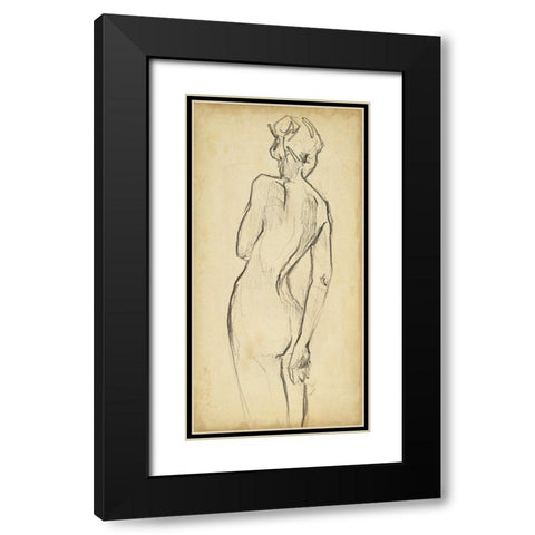 Full Figure Lines II Black Modern Wood Framed Art Print with Double Matting by Parker, Jennifer Paxton