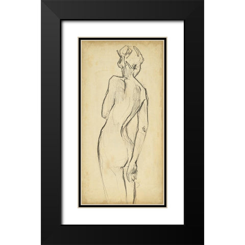 Full Figure Lines II Black Modern Wood Framed Art Print with Double Matting by Parker, Jennifer Paxton