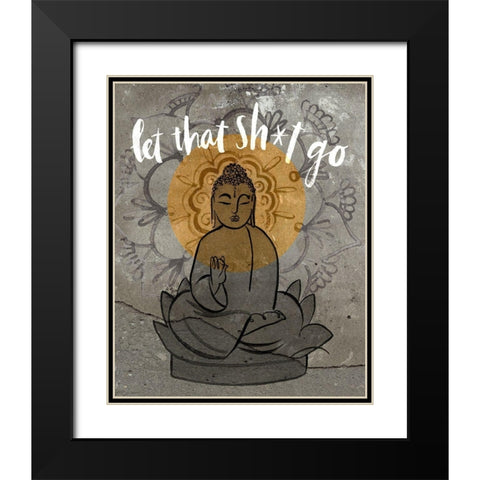 Let It Go I Black Modern Wood Framed Art Print with Double Matting by Parker, Jennifer Paxton