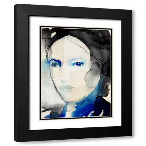 Tildas Gaze II Black Modern Wood Framed Art Print with Double Matting by Parker, Jennifer Paxton
