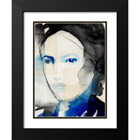 Tildas Gaze II Black Modern Wood Framed Art Print with Double Matting by Parker, Jennifer Paxton