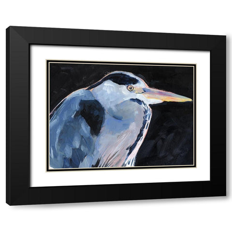 Great Heron I Black Modern Wood Framed Art Print with Double Matting by Parker, Jennifer Paxton