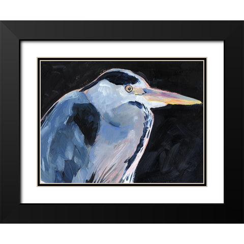 Great Heron I Black Modern Wood Framed Art Print with Double Matting by Parker, Jennifer Paxton
