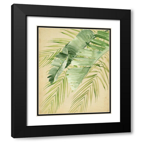 Banana Palms II Black Modern Wood Framed Art Print with Double Matting by Parker, Jennifer Paxton