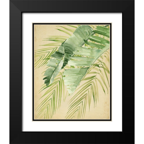 Banana Palms II Black Modern Wood Framed Art Print with Double Matting by Parker, Jennifer Paxton