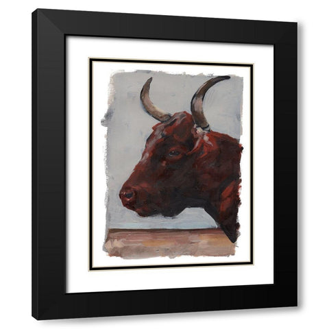 Cattle View I Black Modern Wood Framed Art Print with Double Matting by Parker, Jennifer Paxton