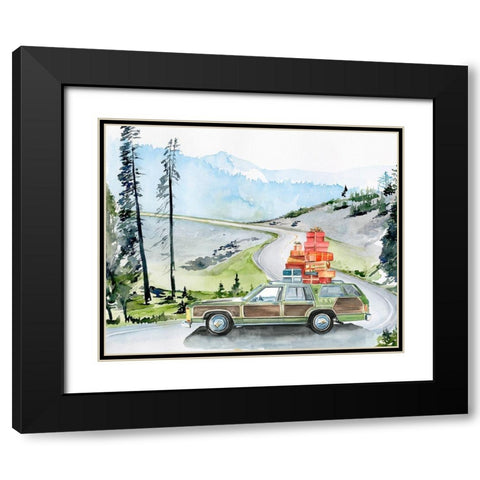 Holiday Vacation II Black Modern Wood Framed Art Print with Double Matting by Parker, Jennifer Paxton