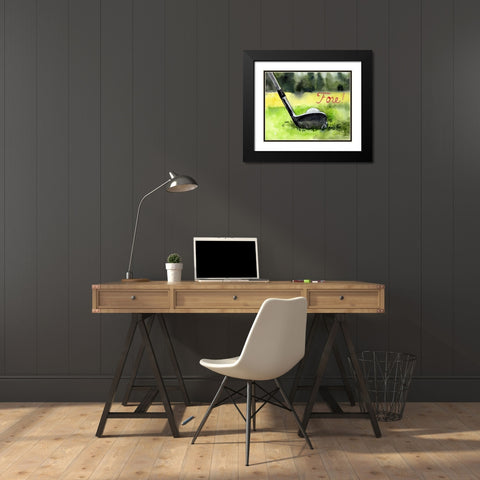 Tee Off Time IV Black Modern Wood Framed Art Print with Double Matting by Parker, Jennifer Paxton