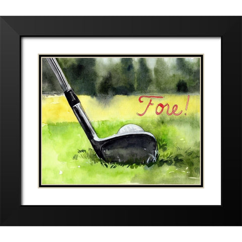 Tee Off Time IV Black Modern Wood Framed Art Print with Double Matting by Parker, Jennifer Paxton