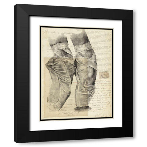 On Pointe II Black Modern Wood Framed Art Print with Double Matting by Parker, Jennifer Paxton