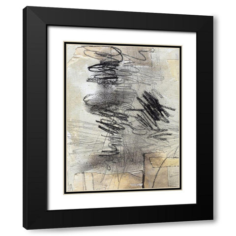 Masked Notes II Black Modern Wood Framed Art Print with Double Matting by Parker, Jennifer Paxton