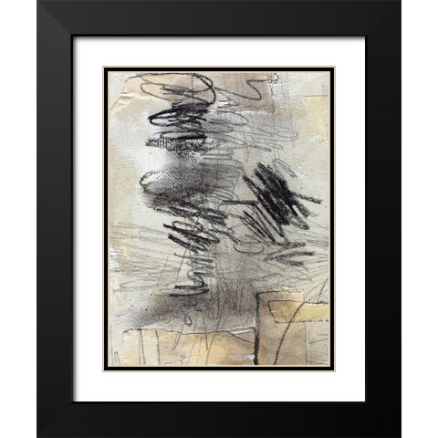 Masked Notes II Black Modern Wood Framed Art Print with Double Matting by Parker, Jennifer Paxton
