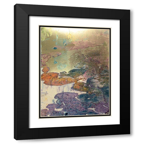 Monets Landscape III Black Modern Wood Framed Art Print with Double Matting by Combs, Joyce