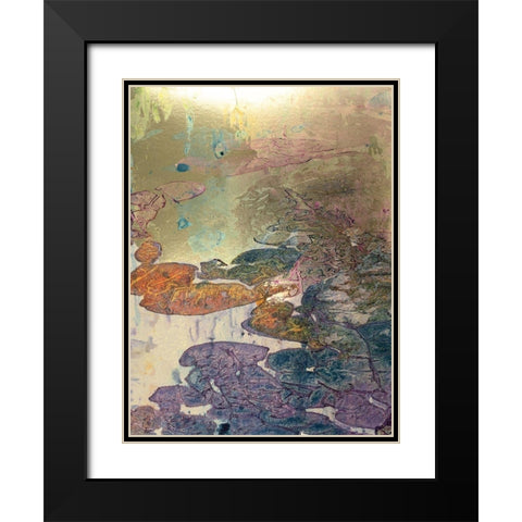 Monets Landscape III Black Modern Wood Framed Art Print with Double Matting by Combs, Joyce