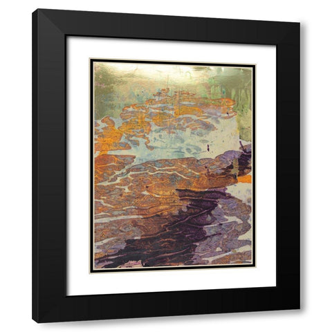 Monets Landscape VII Black Modern Wood Framed Art Print with Double Matting by Combs, Joyce