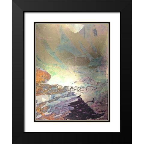 Monets Landscape VIII Black Modern Wood Framed Art Print with Double Matting by Combs, Joyce