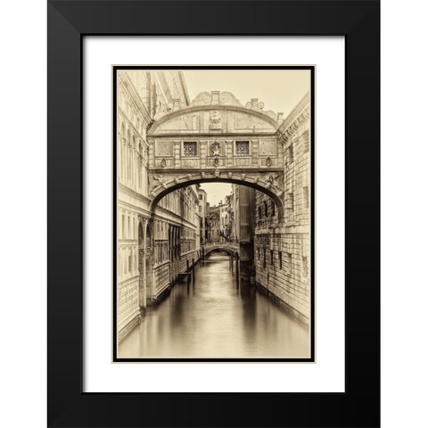 Vintage Venice I Black Modern Wood Framed Art Print with Double Matting by Head, Danny