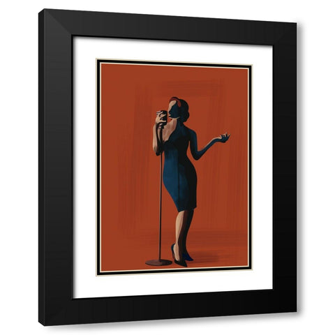 Music And Art I Black Modern Wood Framed Art Print with Double Matting by Arctic Frame