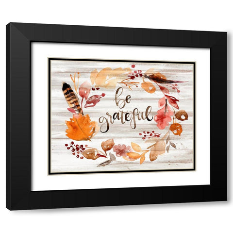 Grateful Thanksgiving I Black Modern Wood Framed Art Print with Double Matting by Parker, Jennifer Paxton