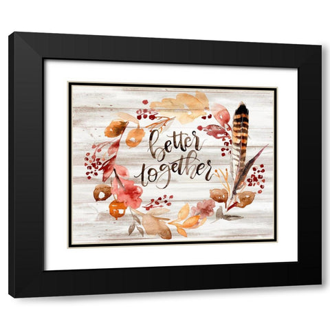 Grateful Thanksgiving III Black Modern Wood Framed Art Print with Double Matting by Parker, Jennifer Paxton