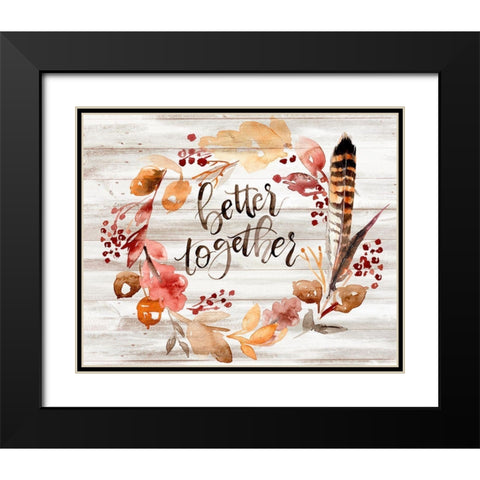 Grateful Thanksgiving III Black Modern Wood Framed Art Print with Double Matting by Parker, Jennifer Paxton