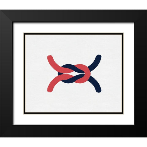 Sailing Knot III Black Modern Wood Framed Art Print with Double Matting by Green, Jacob