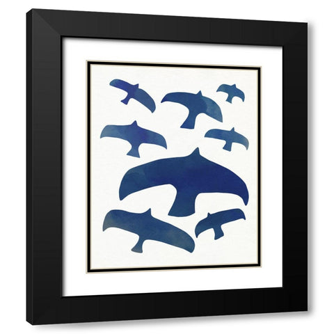 Matisse Seagulls I Black Modern Wood Framed Art Print with Double Matting by Caroline, Emma
