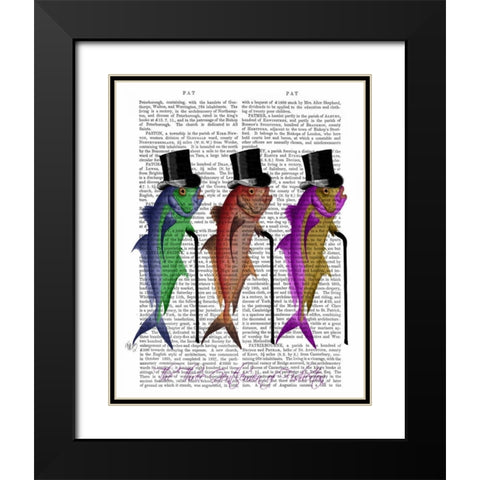 Gentleman of Fisherton Black Modern Wood Framed Art Print with Double Matting by Fab Funky