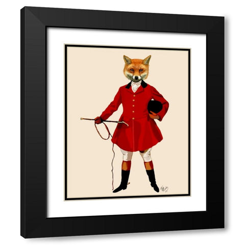 Fox Hunter 2 Full Black Modern Wood Framed Art Print with Double Matting by Fab Funky