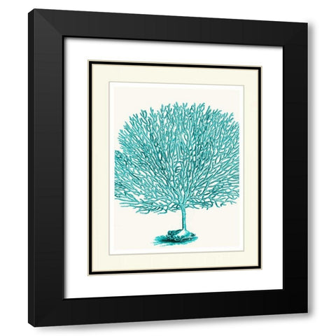 Blue Underwater Scenes 1 d Black Modern Wood Framed Art Print with Double Matting by Fab Funky