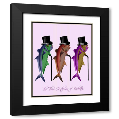 Gentleman of Fisherton Black Modern Wood Framed Art Print with Double Matting by Fab Funky
