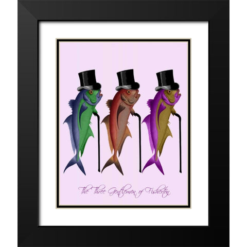 Gentleman of Fisherton Black Modern Wood Framed Art Print with Double Matting by Fab Funky