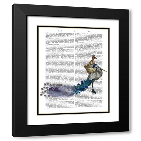Kangaroo Ride Black Modern Wood Framed Art Print with Double Matting by Fab Funky