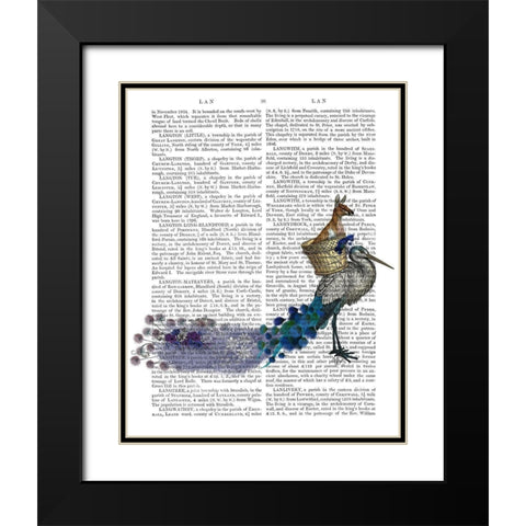 Kangaroo Ride Black Modern Wood Framed Art Print with Double Matting by Fab Funky