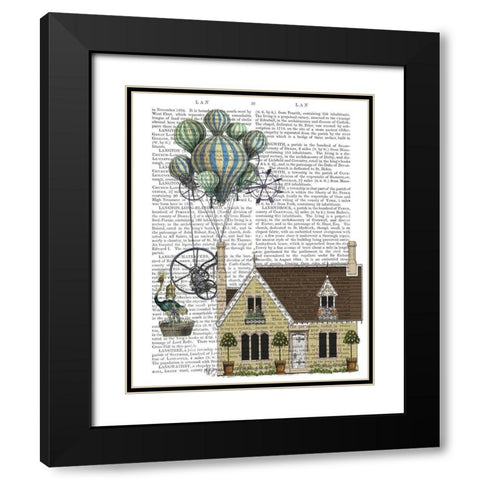 The Elevator Black Modern Wood Framed Art Print with Double Matting by Fab Funky