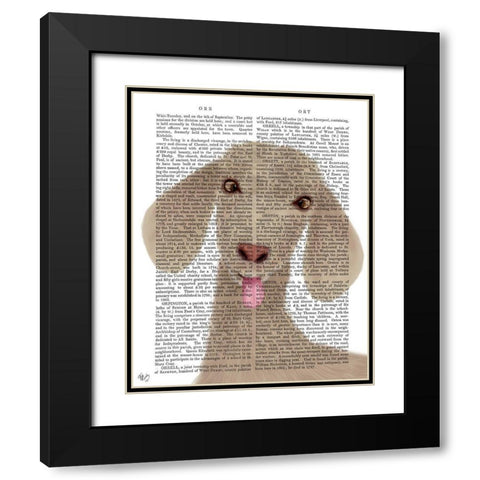 Funny Farm Goat 1 Book Print Black Modern Wood Framed Art Print with Double Matting by Fab Funky