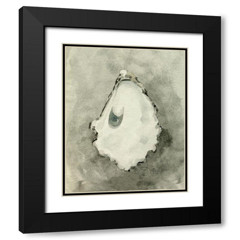 Neutral Oyster Shell III Black Modern Wood Framed Art Print with Double Matting by Caroline, Emma