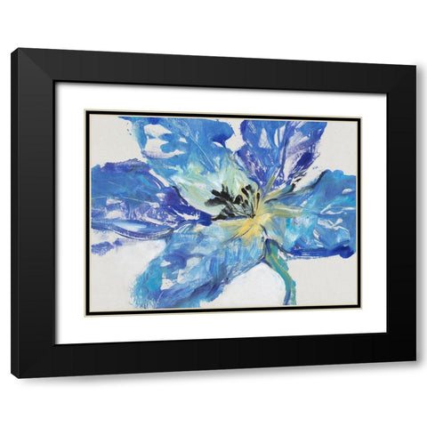 Fleur Bleue II Black Modern Wood Framed Art Print with Double Matting by OToole, Tim