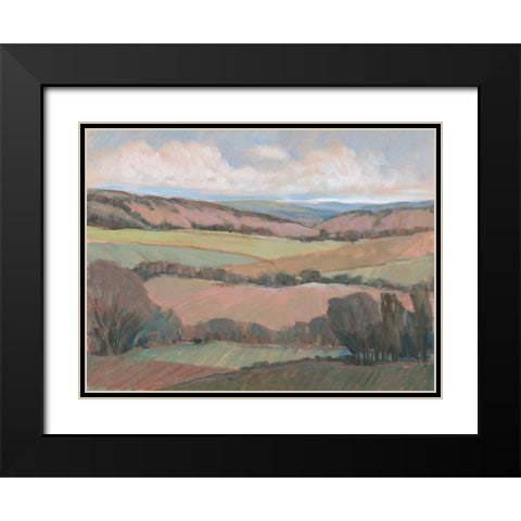 Hilly Countryside II Black Modern Wood Framed Art Print with Double Matting by OToole, Tim