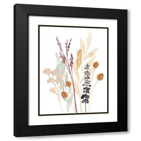 Gathered Bouquet II Black Modern Wood Framed Art Print with Double Matting by Warren, Annie