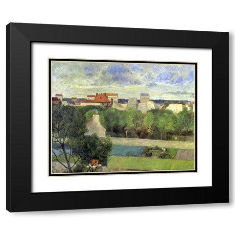 The Market Gardens of Vaugirard Black Modern Wood Framed Art Print with Double Matting by Gauguin, Paul