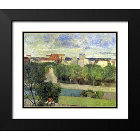 The Market Gardens of Vaugirard Black Modern Wood Framed Art Print with Double Matting by Gauguin, Paul